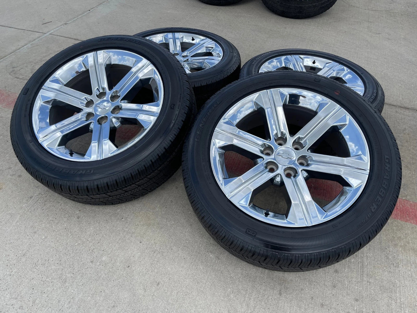 22" GMC Yukon Tahoe Chevy OEM CHROME wheels rims Silverado 5667 NEW tires