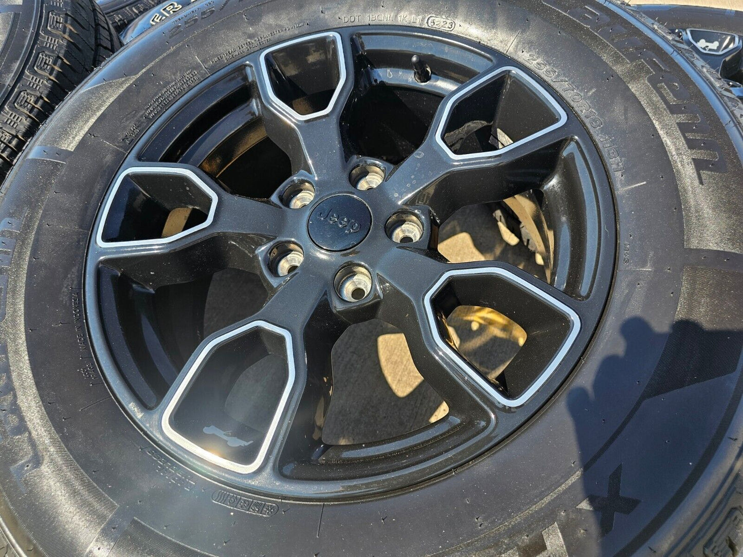 18" Jeep Wrangler SMOKY MOUNTAIN Black OEM 9198 wheels rims tires