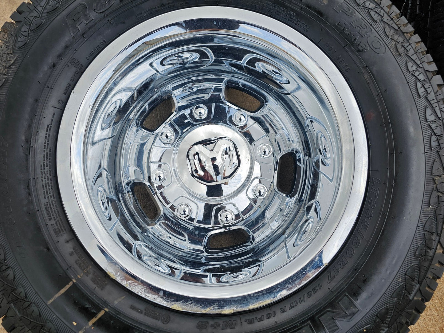 17" Dodge Ram 3500 Dually 8x200 wheels rims 2703 2704 OEM 2024 2025 NEW A/T