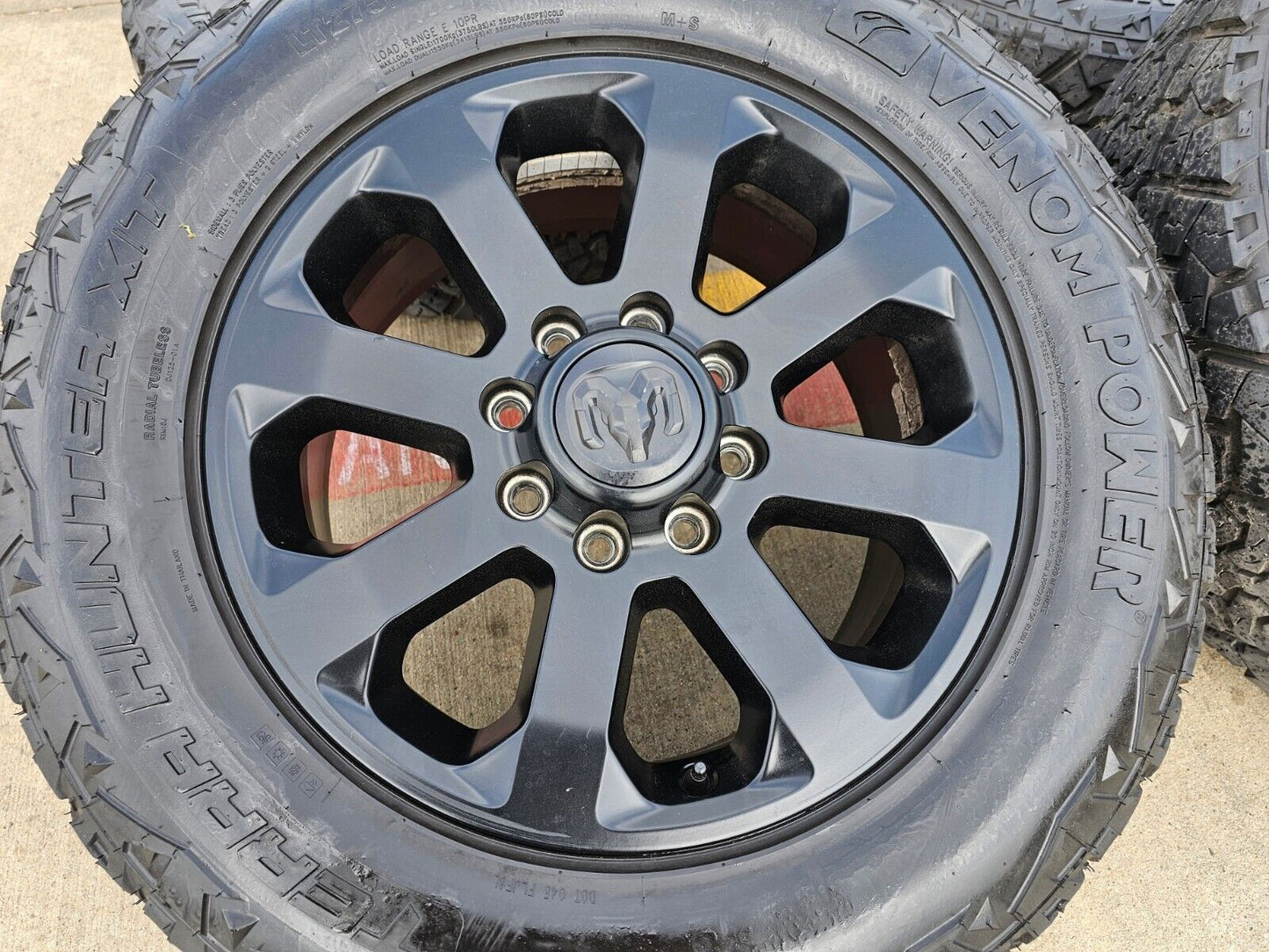 20" Dodge Ram 2500 3500 LARAMIE OEM 2700 2697 black wheels rims tires