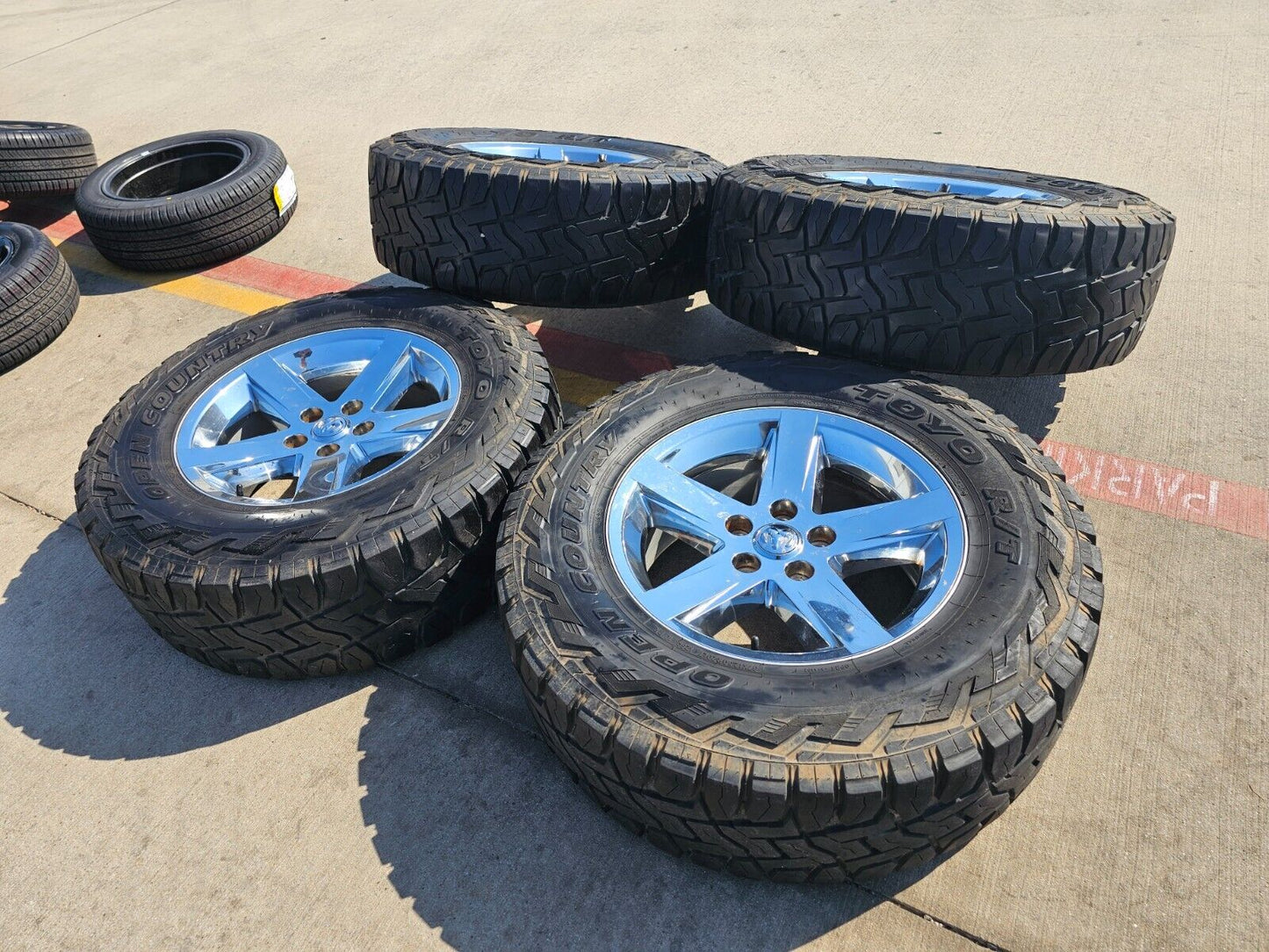 20" Dodge Ram 1500 OEM wheels rims 2364 chrome tires TOYO 37"