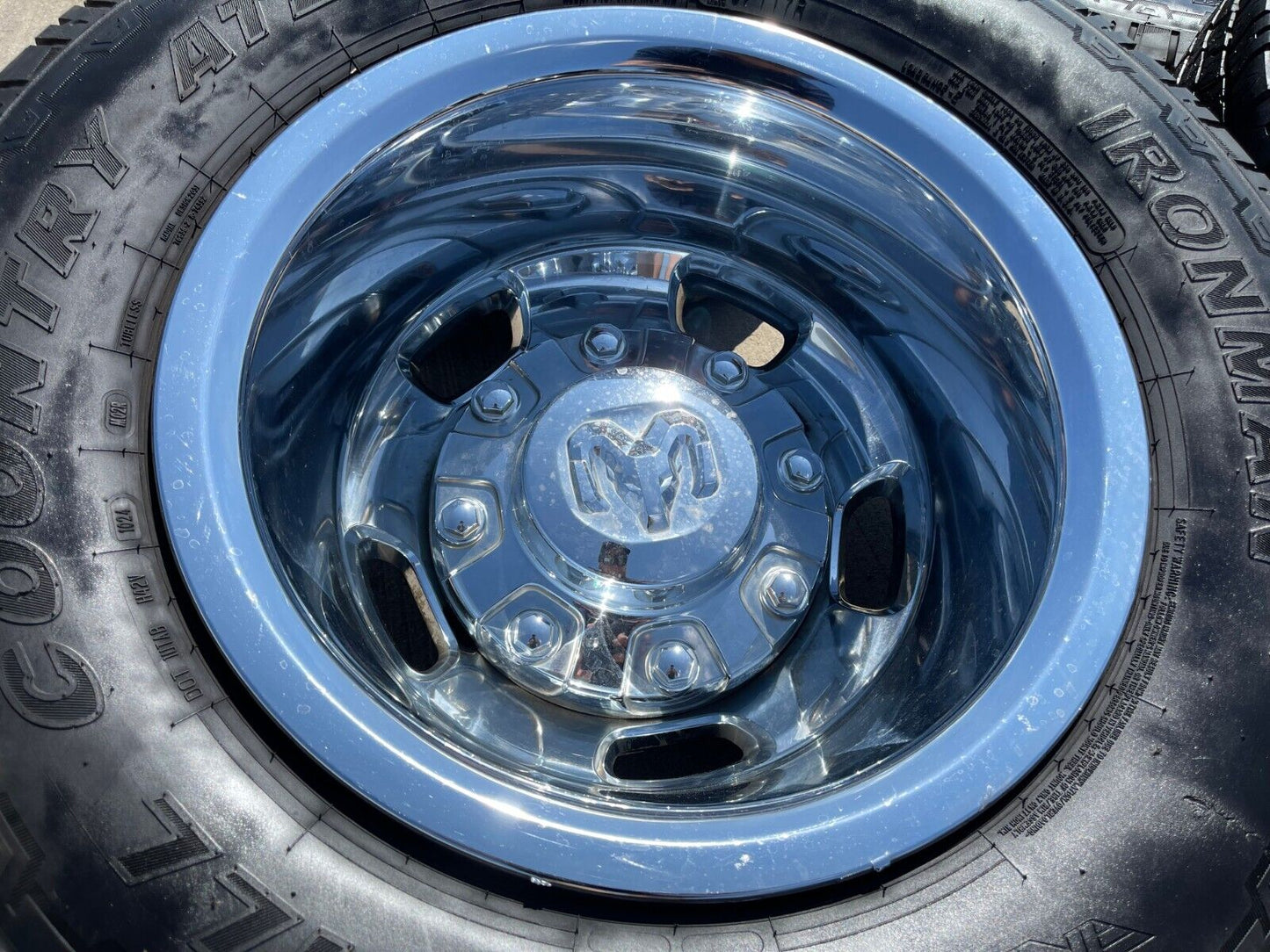 17" Dodge Ram 3500 Dually Laramie 8x200 wheels rims 2703 2704 OEM tires IRONMAN