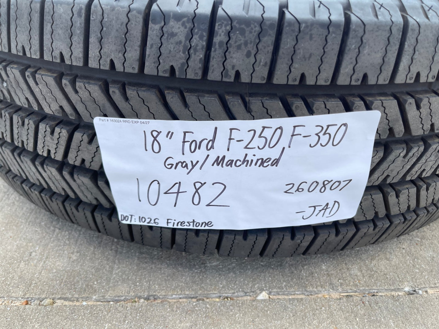18" Ford F-250 F-350 OEM TREMOR rims wheels 10482 SET tires FIRESTONE H/T2 NEW