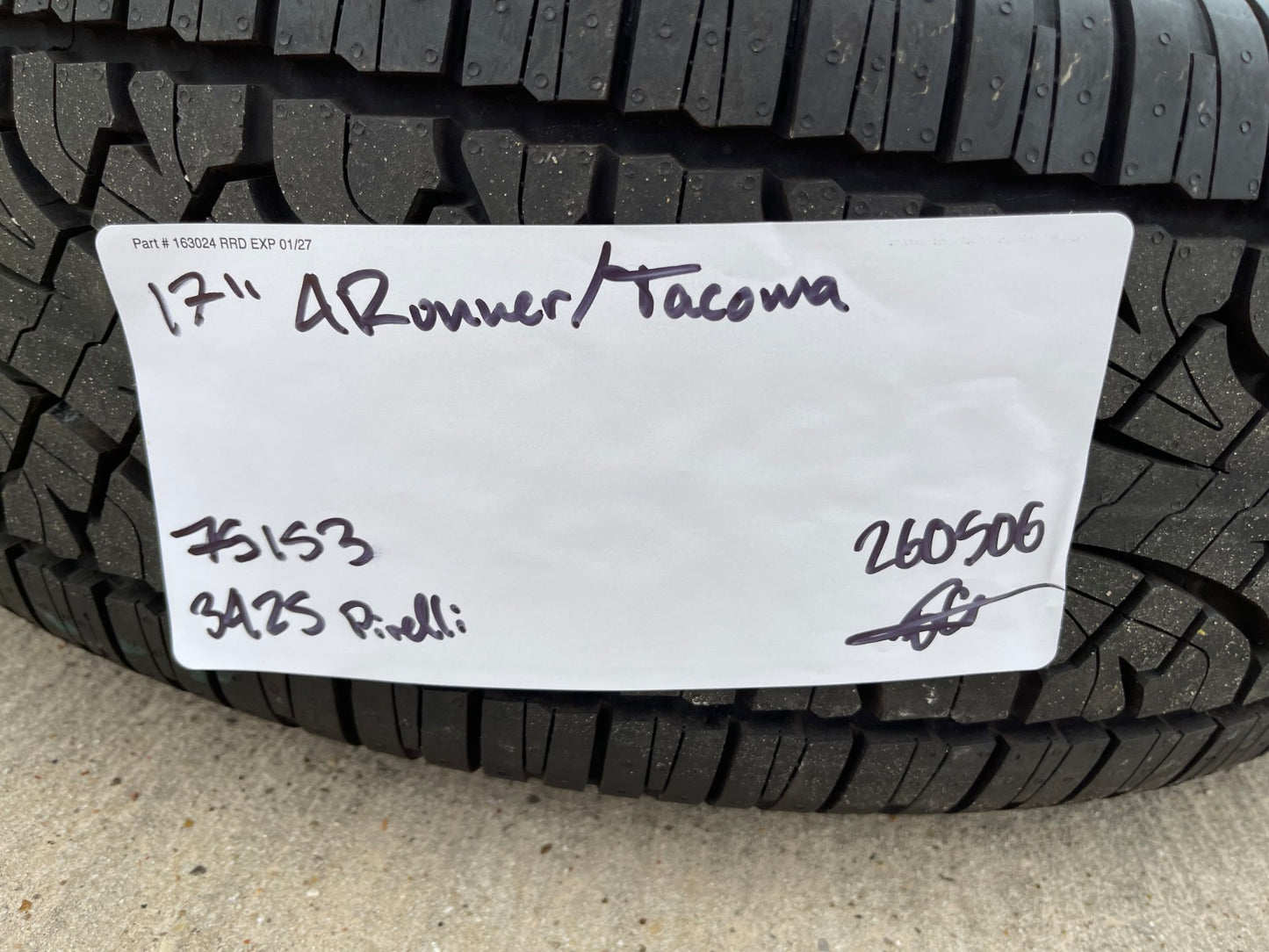 17" 4Runner Toyota Tacoma OEM wheels rims 75153 FJ PIRELLI A/TR NEW
