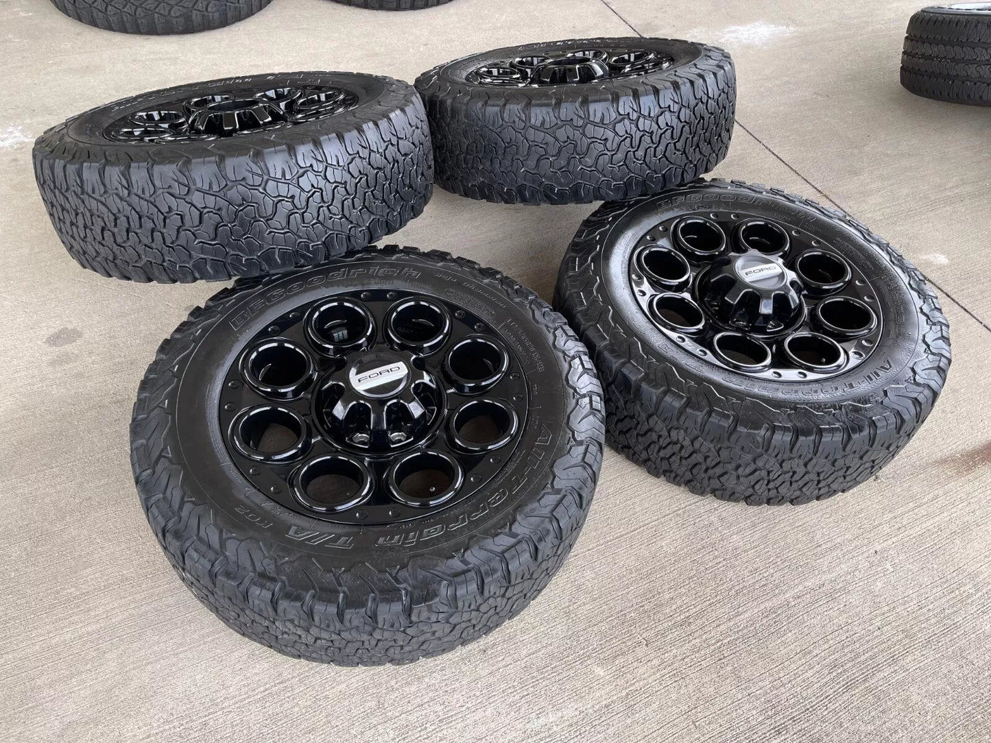 20" Ford F-250 F-350 OEM black TREMOR wheels rims 10299 10484 tires BFG