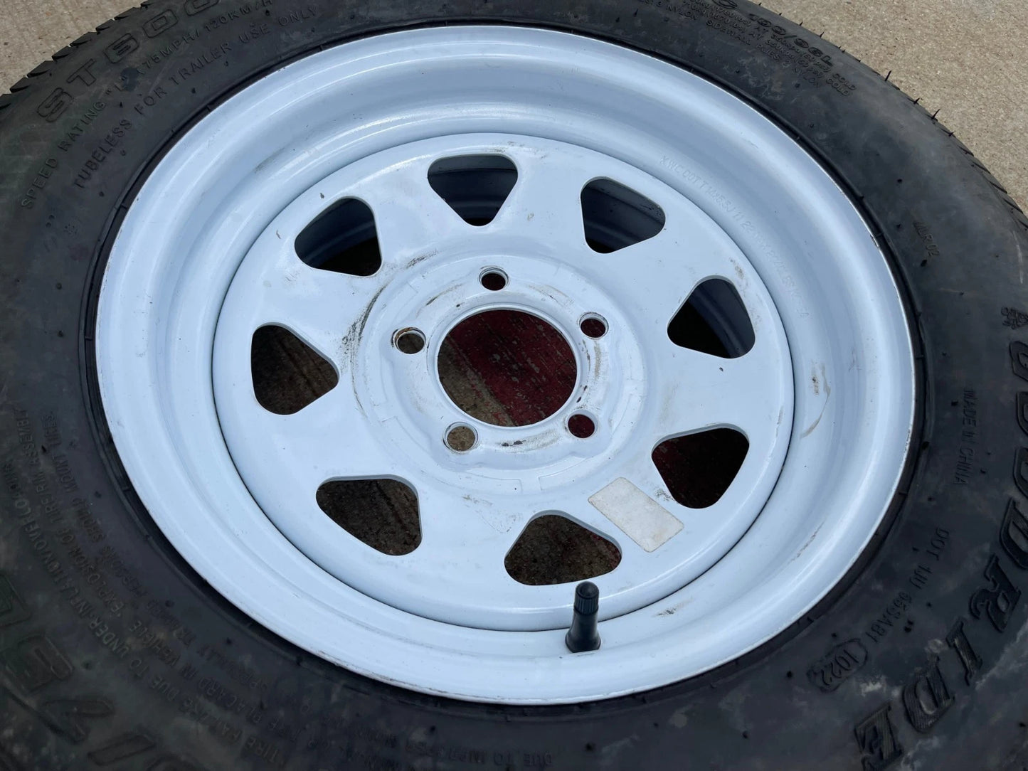 (1) 14x5.5 KWC Trailer steel wheel rim tire 5x114.3 5x4.5