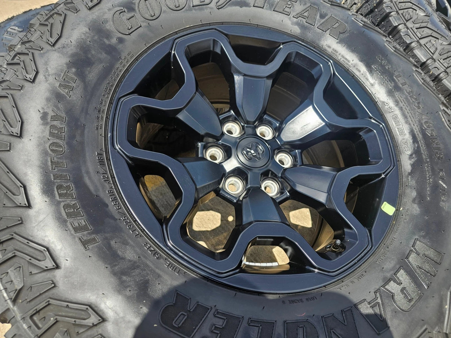 18" Dodge Ram 1500 TRX RHO Black OEM 66002 wheels rims TERRITORY M/T 35"