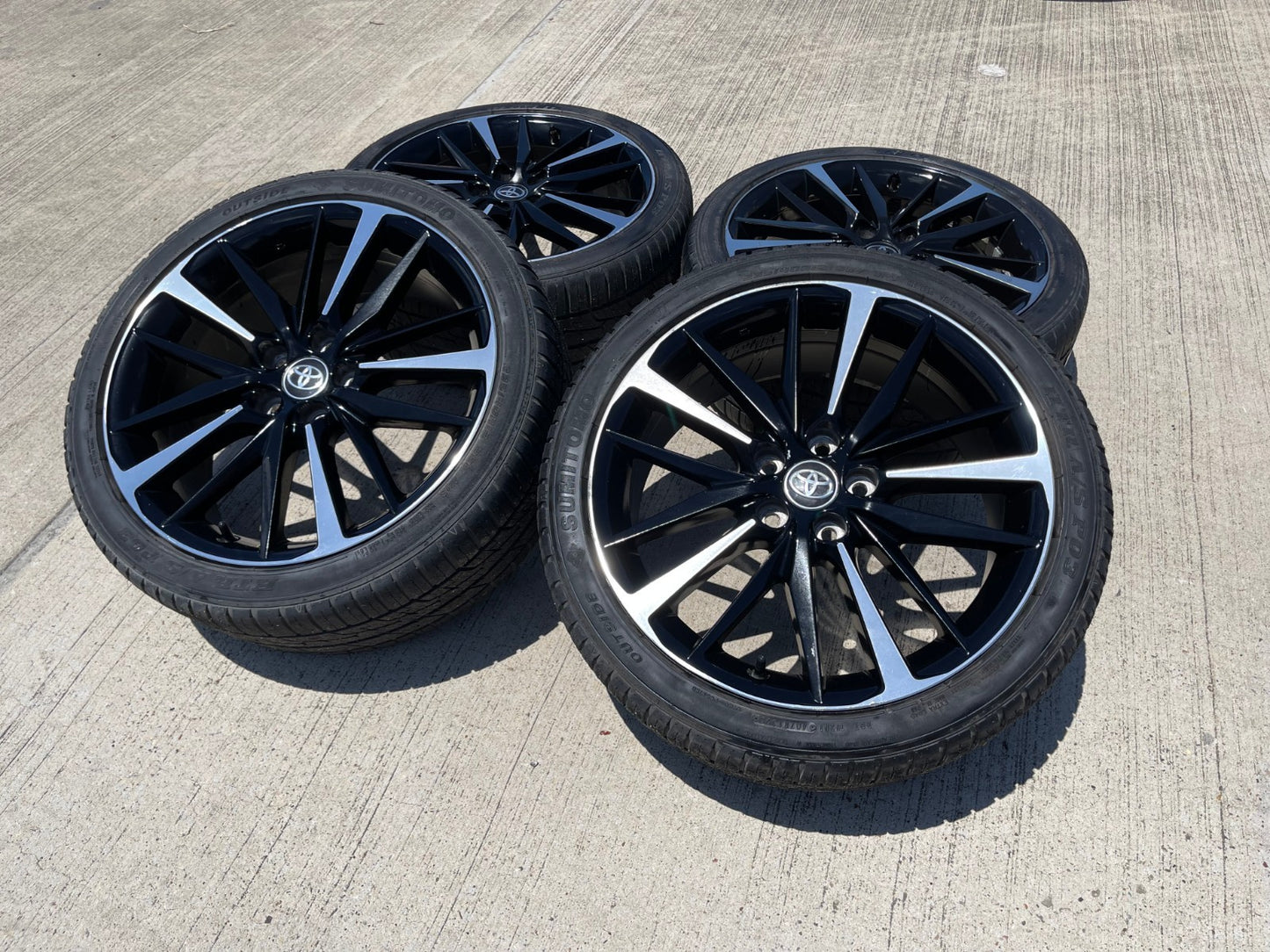 19" Toyota Camry OEM TRD black wheels rims 75222 Avalon Lexus