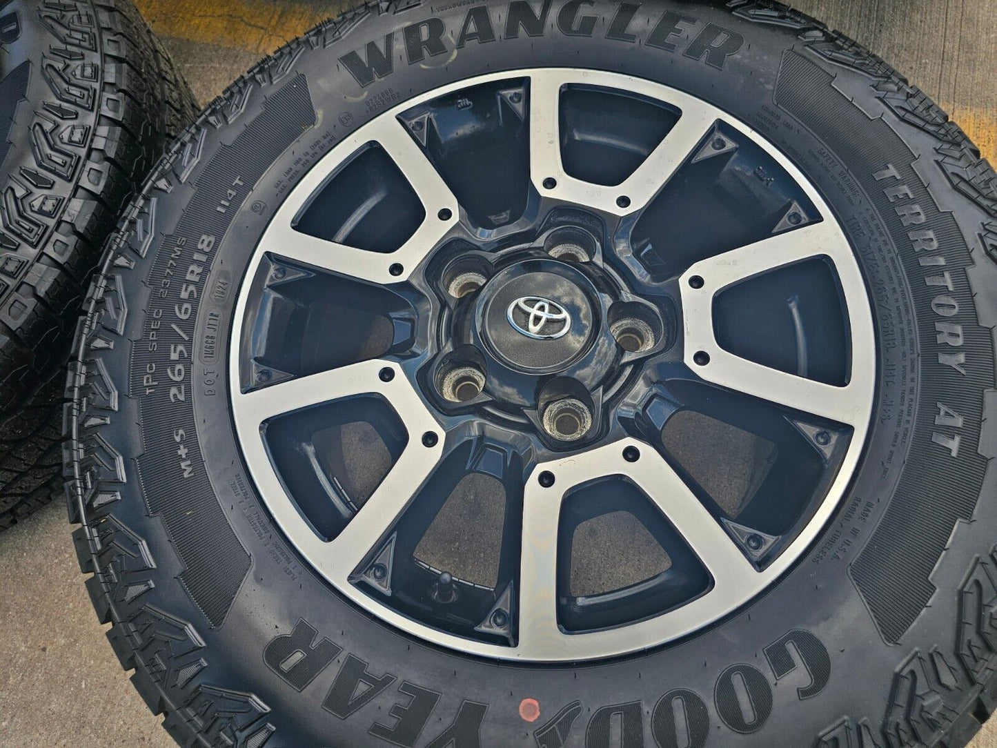 18" Toyota Tundra Sequoia TRD PRO black OEM wheels rims 75157 A/T tires 5x150