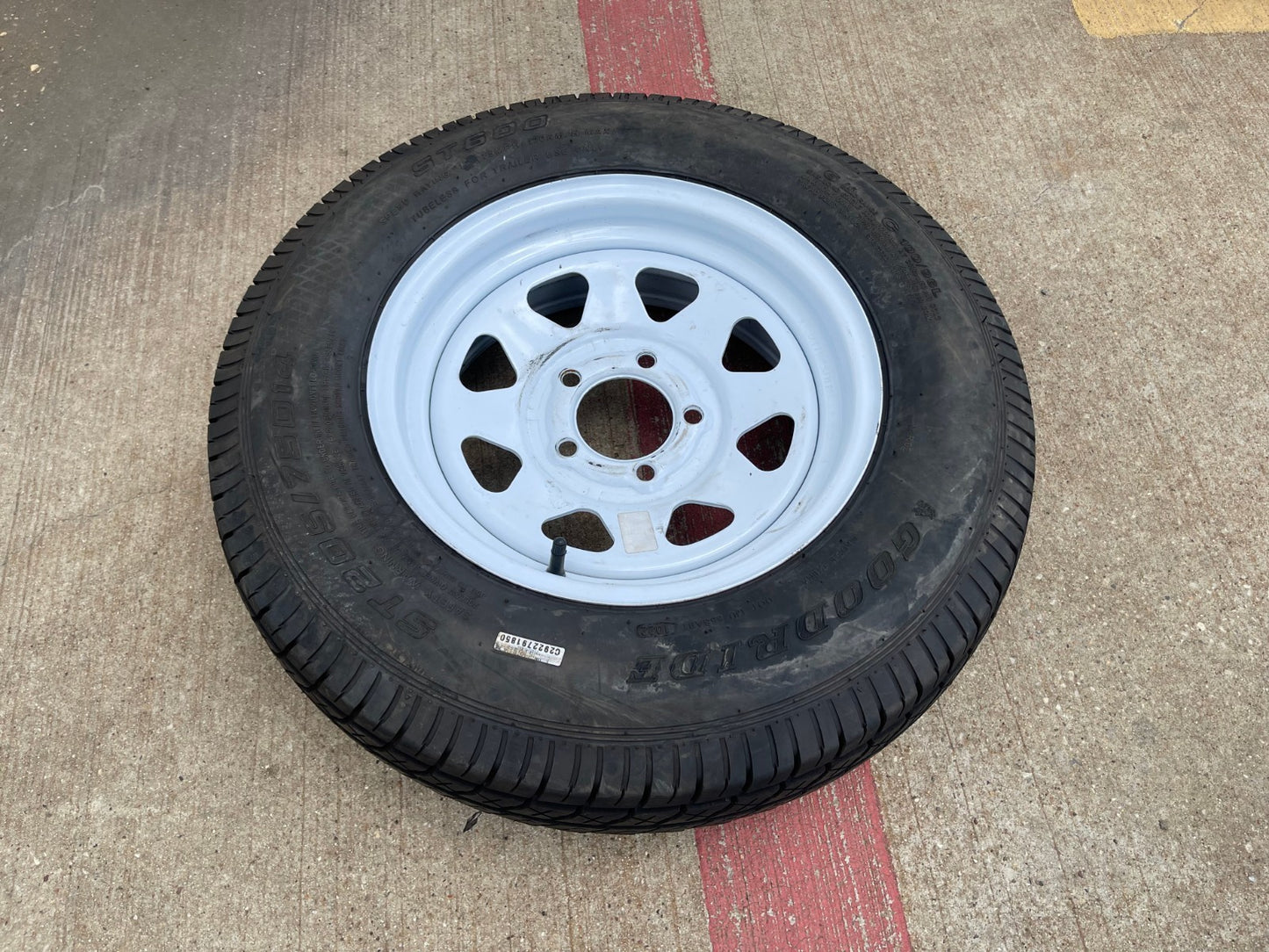 (1) 14x5.5 KWC Trailer steel wheel rim tire 5x114.3 5x4.5