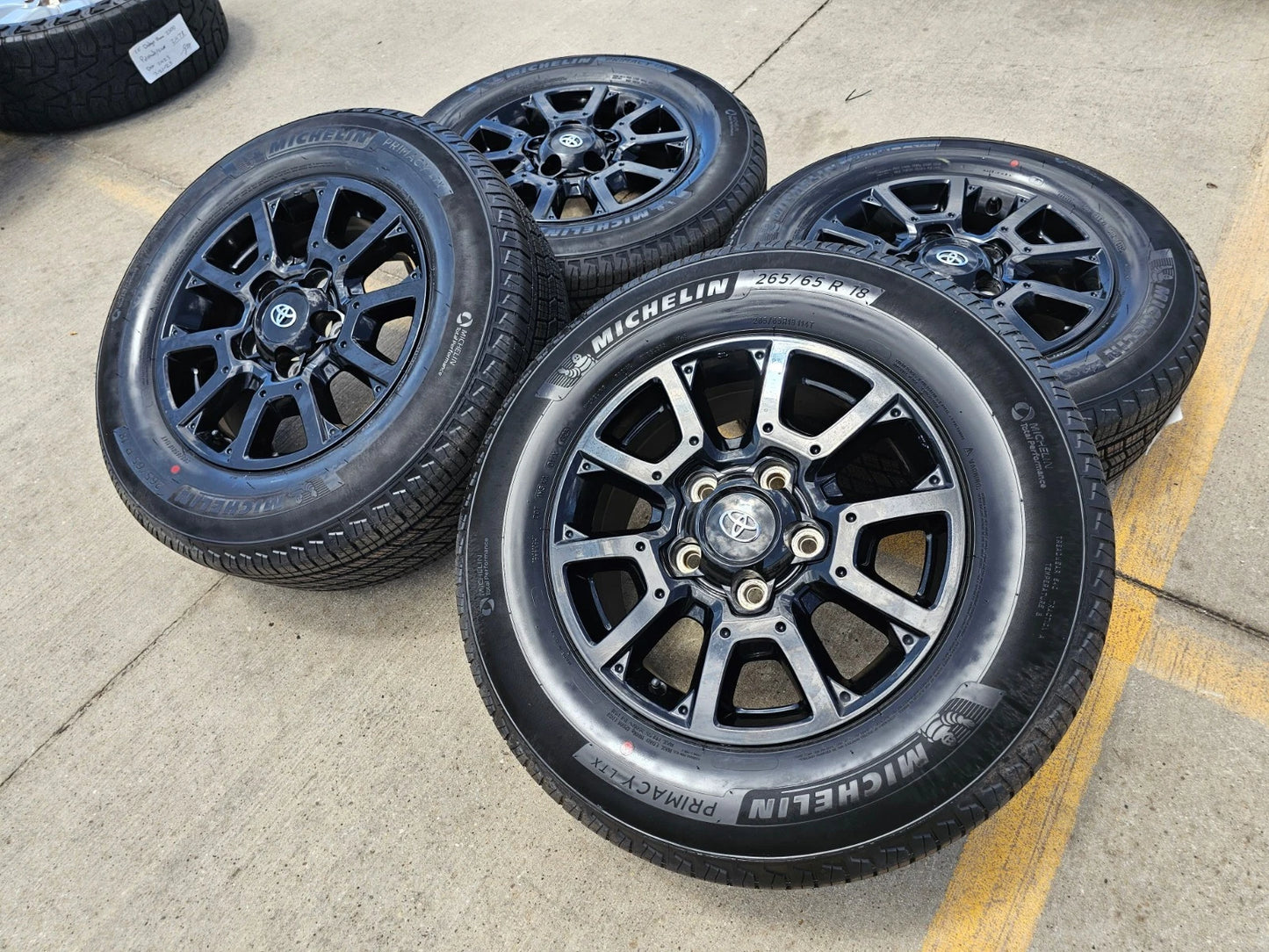18" Toyota Tundra Sequoia TRD PRO black OEM wheels rims 75157 NEW MICHELIN