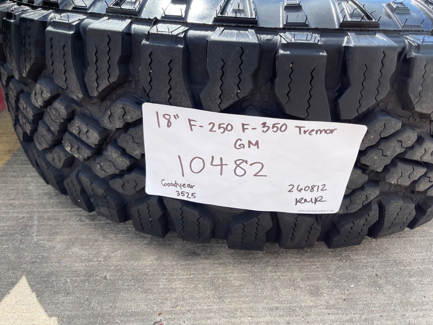 18" Ford F-250 F-350 OEM TREMOR rims wheels 10482 tires SET DURATRAC R/T 35" NEW