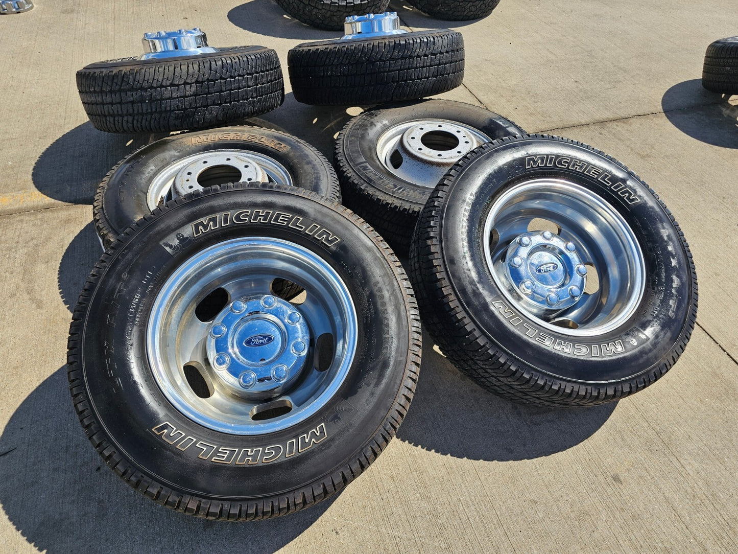 17" Ford F-350 Dually OEM 14077 14078 rims wheels 2023 2024 2025 MICHELIN