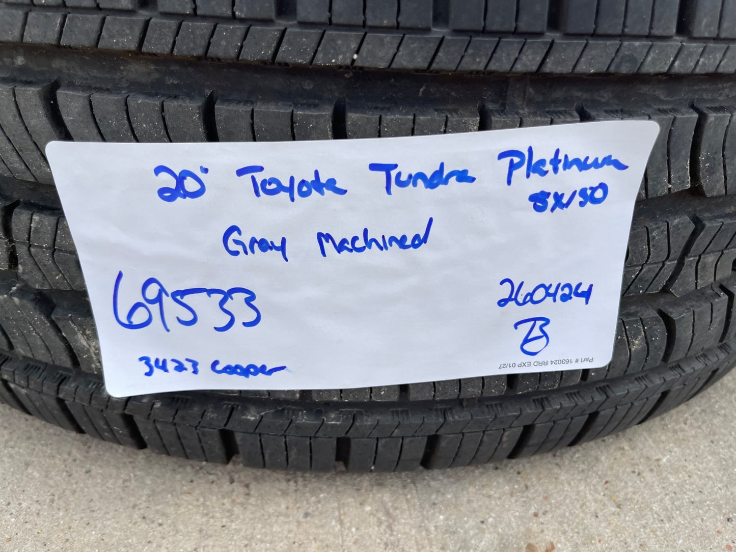 20" Toyota Tundra PLATINUM OEM 69533 wheels rims 5x150 tires