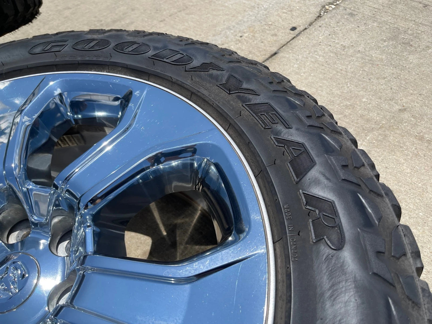 20" Dodge Ram 1500 OEM Laramie CHROME 2679 wheels rims tires GOODYEAR A/T
