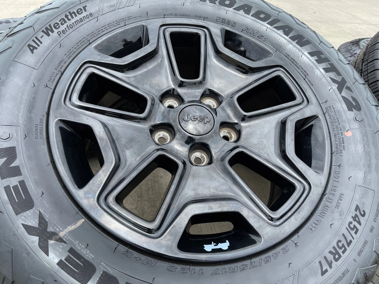 17" Jeep Wrangler Gladiator OEM wheels rims 9118 black tires NEW