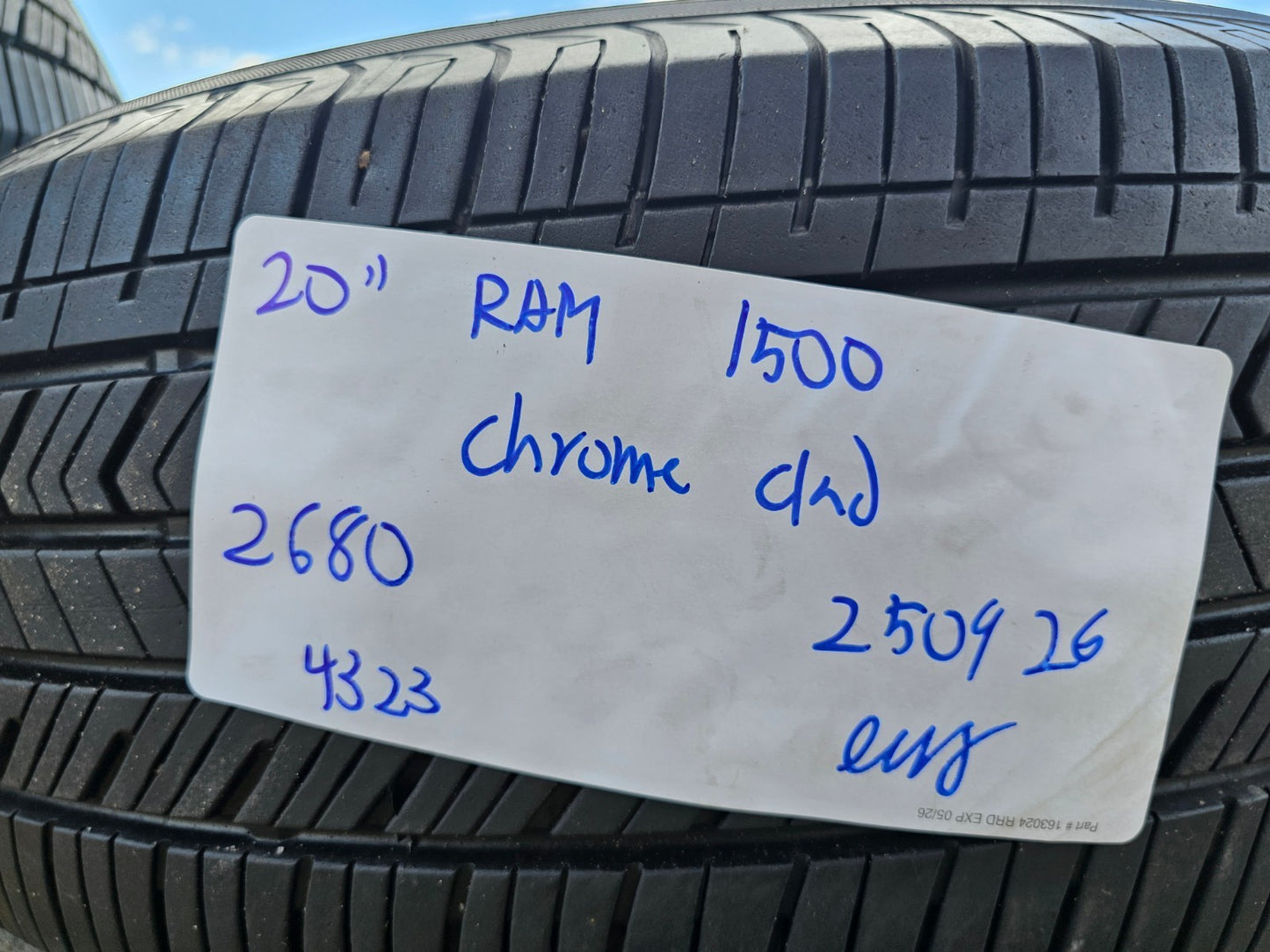 20" Dodge Ram 1500 OEM Laramie CHROME 2680 wheels rims YOKOHAMA NEW