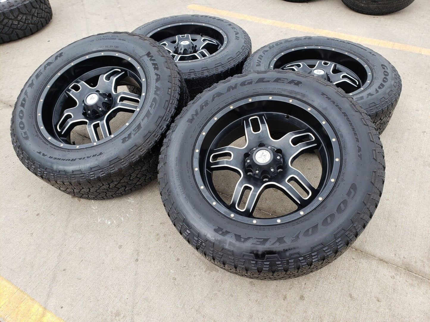20x9 American Outlaw Chevy Silverado RAM Tacoma wheels rims 6x139 6x5.5 tires