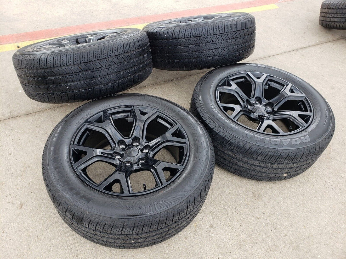 20" Dodge Ram 1500 Jeep Grand Wagoneer OEM black 9296 wheels rims 2023 2024 NEW