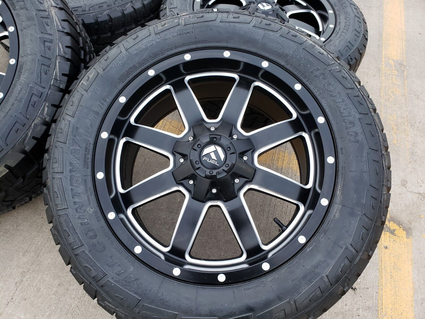 20x9 Fuel Jeep Maverick Wrangler Gladitor wheels rims 33" tires 5x127 5x112