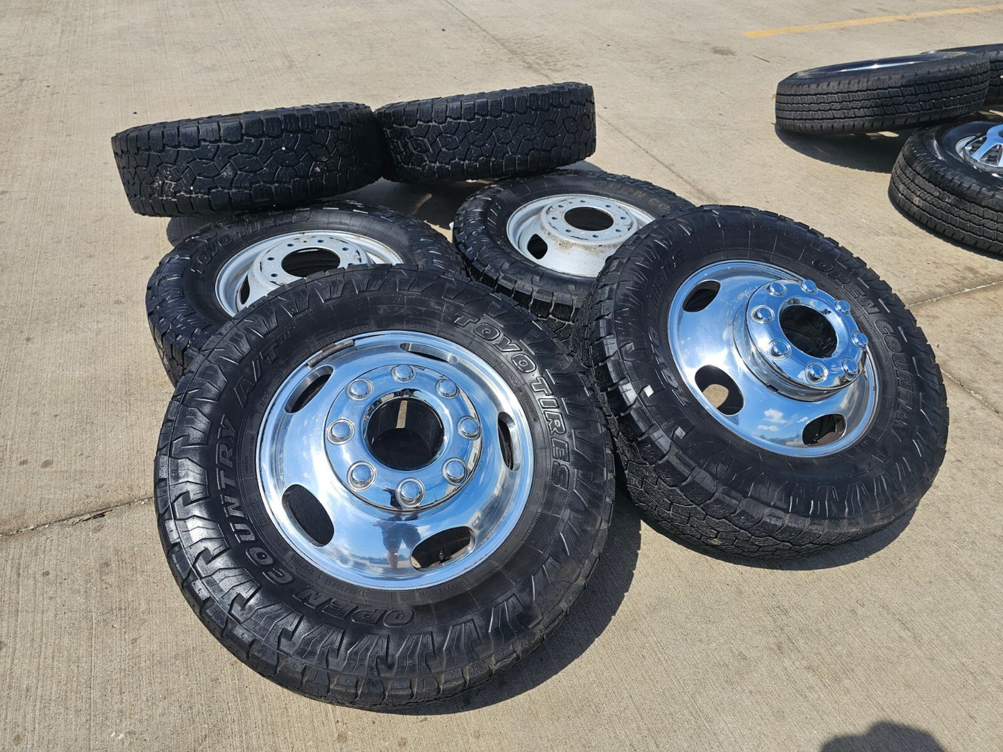 17" Ford F-350 Dually OEM rims wheels 3618 3619 99016 tires TOYO A/T3
