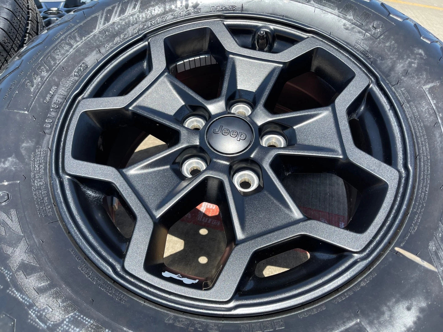 17" Jeep Wrangler SPORT OEM wheels rims tires 9237 black 2023 2024 2025 NEW