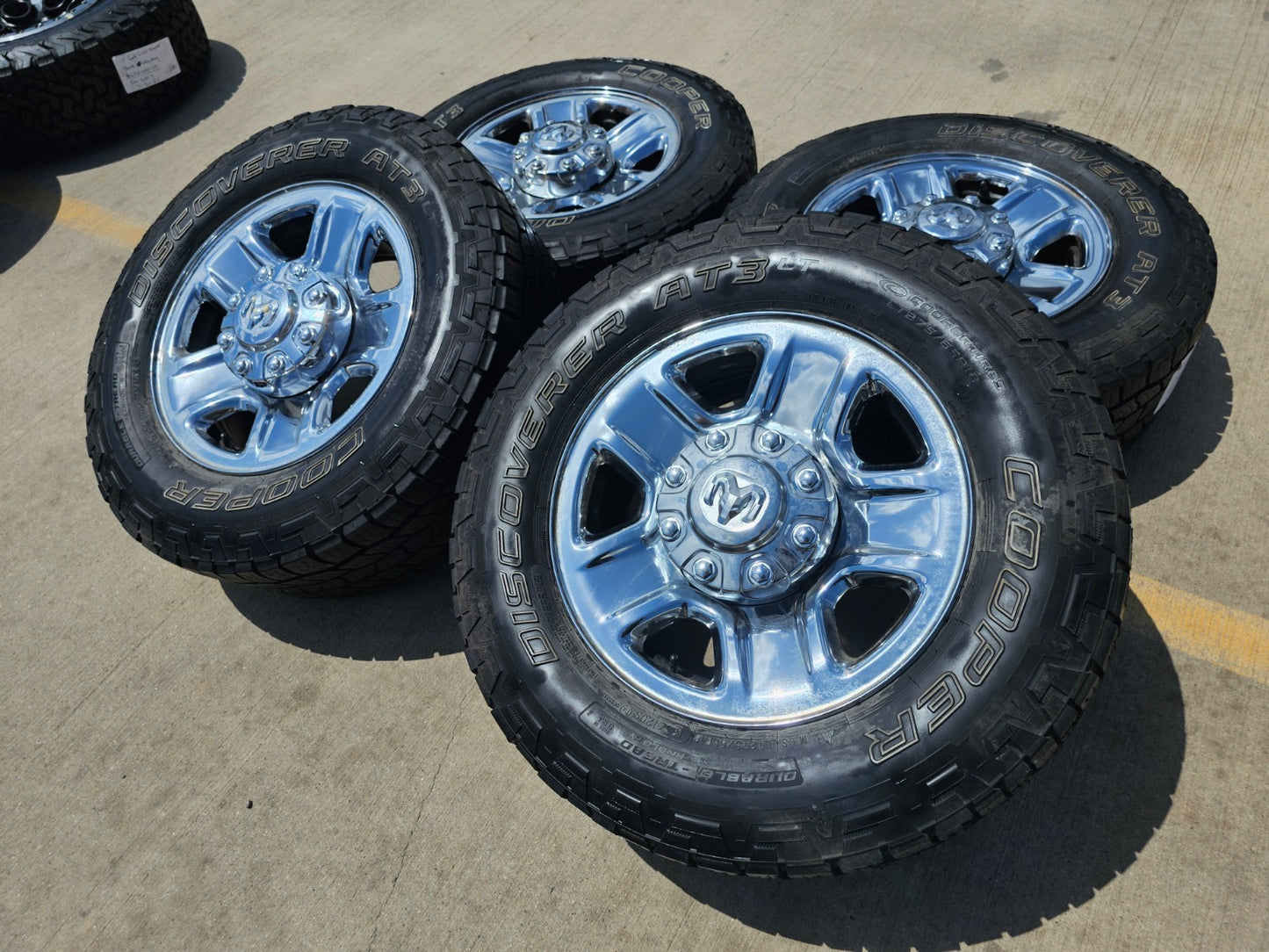 18" Dodge Ram 2500 3500 STEEL chrome OEM 2473 wheels rims tires COOPER