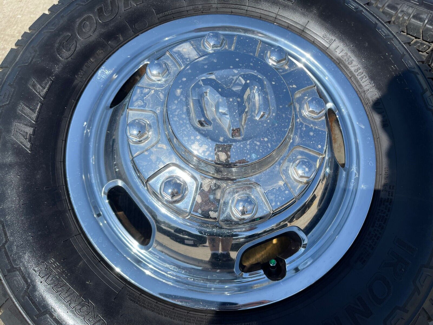 17" Dodge Ram 3500 Dually Laramie 8x200 wheels rims 2703 2704 OEM tires IRONMAN