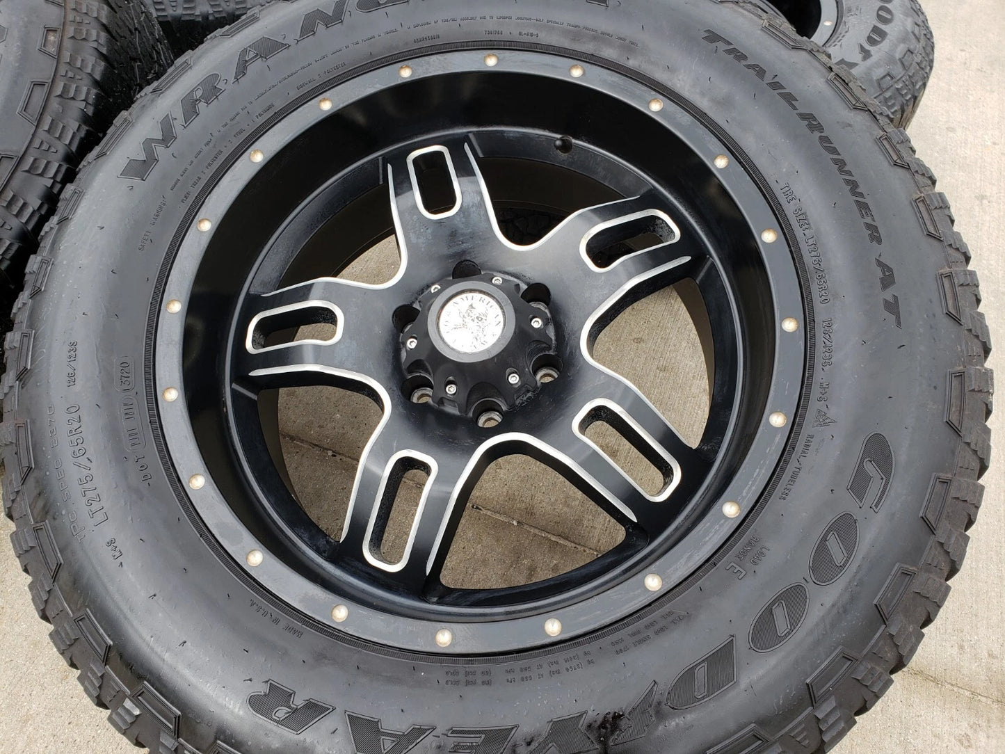 20x9 American Outlaw Chevy Silverado RAM Tacoma wheels rims 6x139 6x5.5 tires