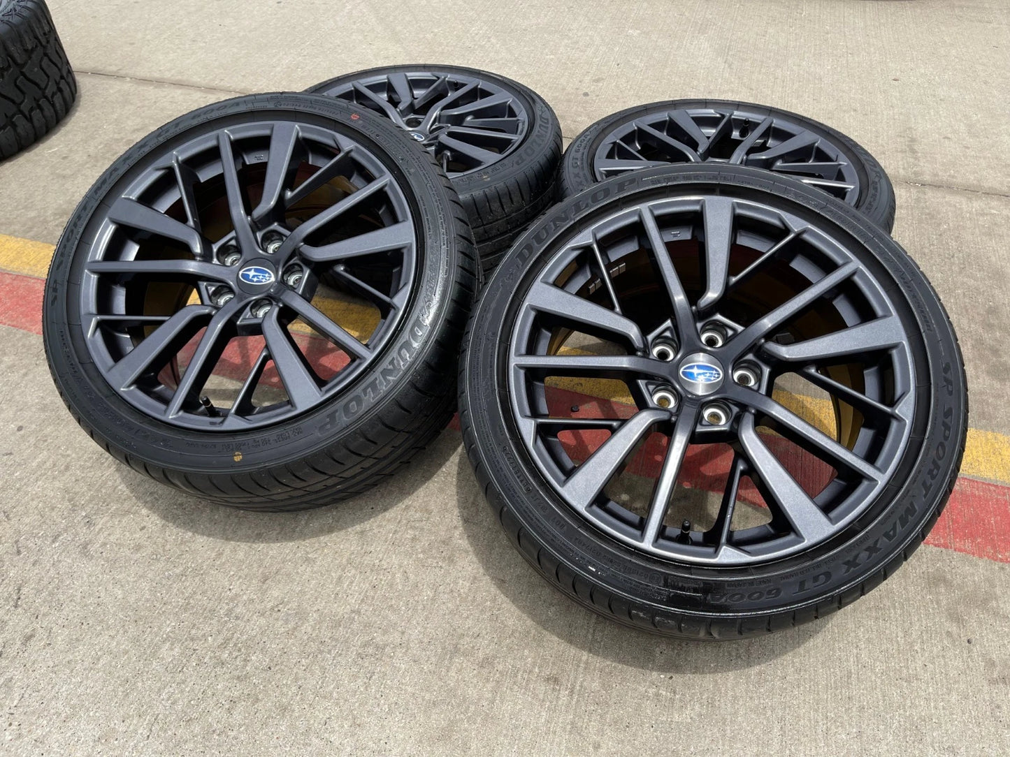 18" Subaru WRX OEM wheels rims 68896 tires