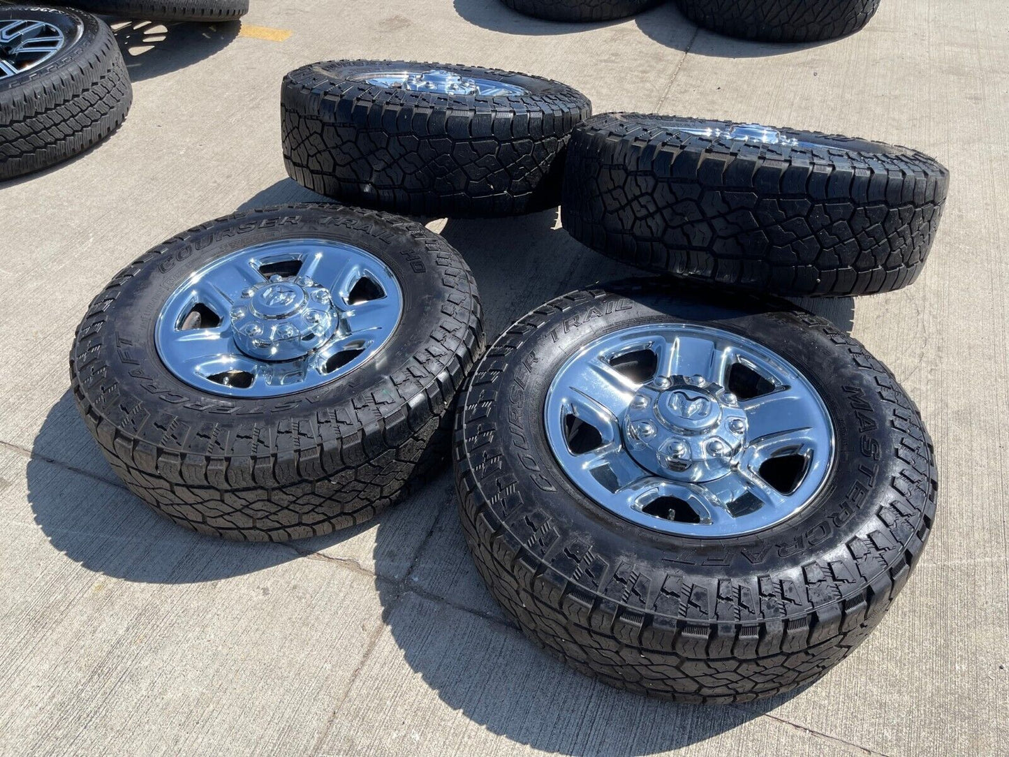 18" Dodge Ram 2500 3500 STEEL chrome OEM 2473 wheels rims tires MASTERCRAFT
