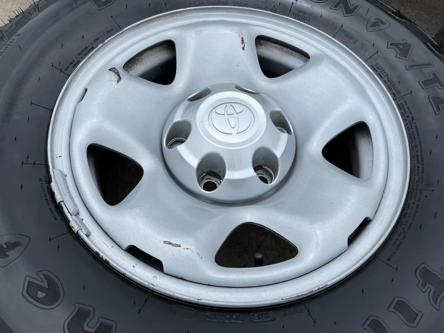 16" Toyota Tacoma OEM steel wheels rims 75192 tires FIRESTONE