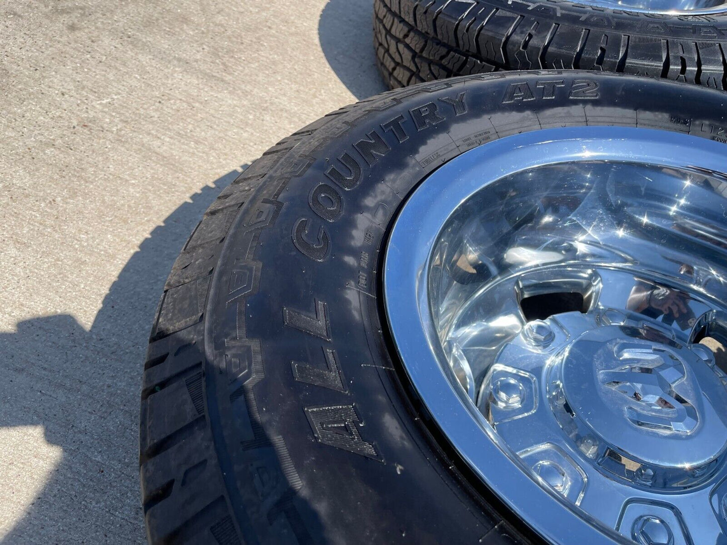 17" Dodge Ram 3500 Dually Laramie 8x200 wheels rims 2703 2704 OEM tires IRONMAN