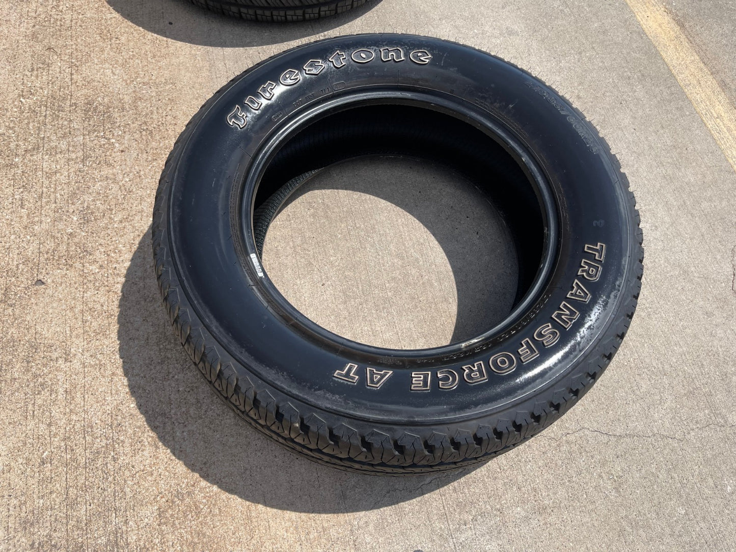 (1) 285/60/20 Firestone Transforce A/T tire LT 10 ply load range E