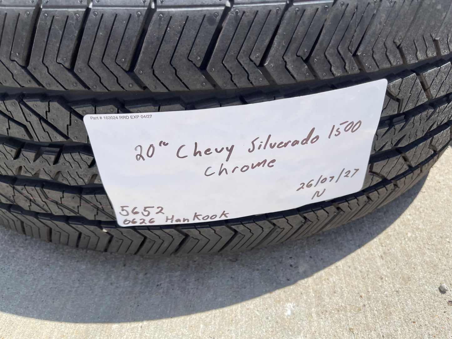 20" Chevy Silverado 1500 Tahoe Suburban OEM wheels rims 5652 SET HANKOOK A/T NEW