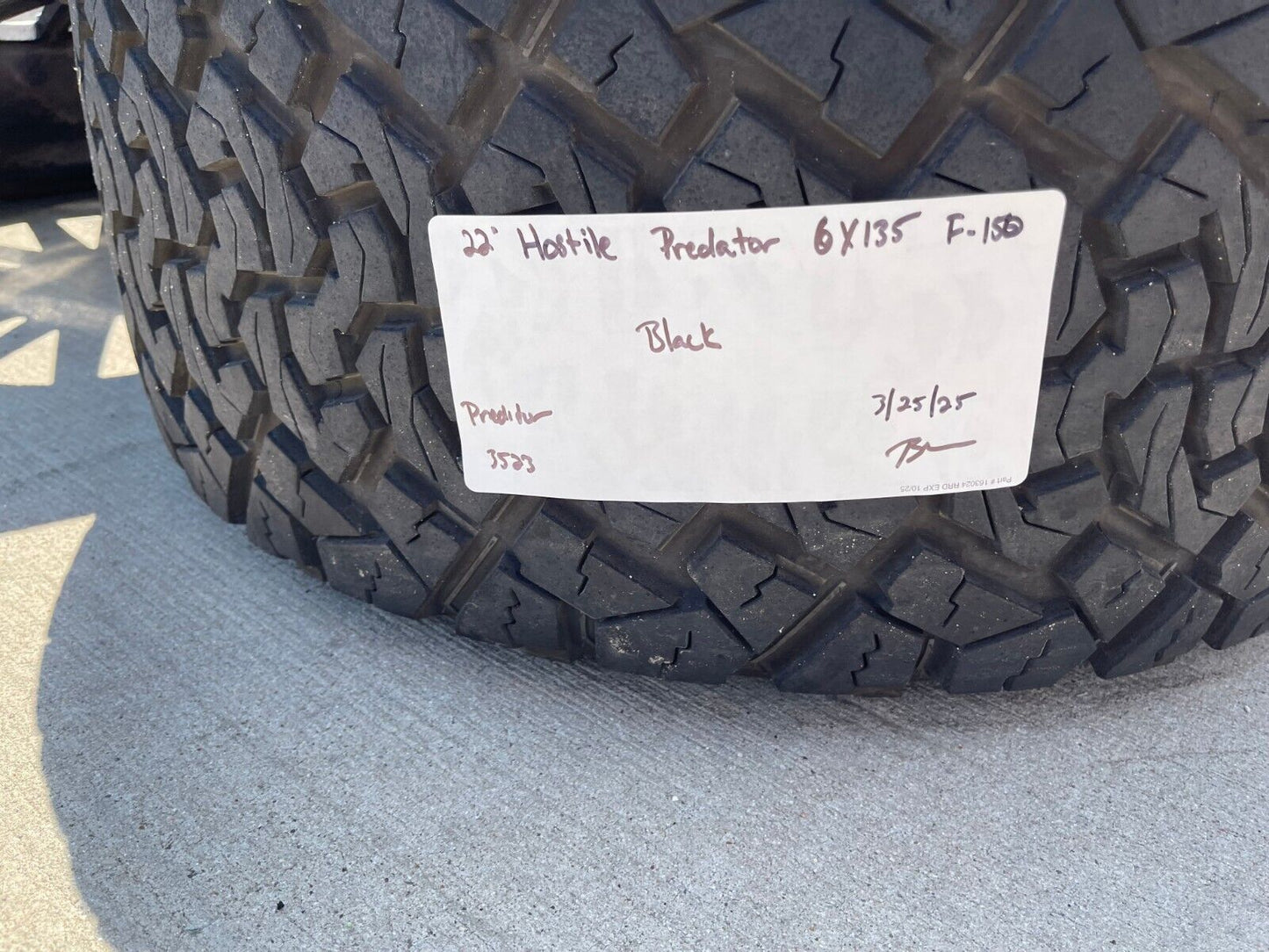 22x12 Hostile Predator Ford F-150 Expedition -44 wheels rims 6x135 tires 33"