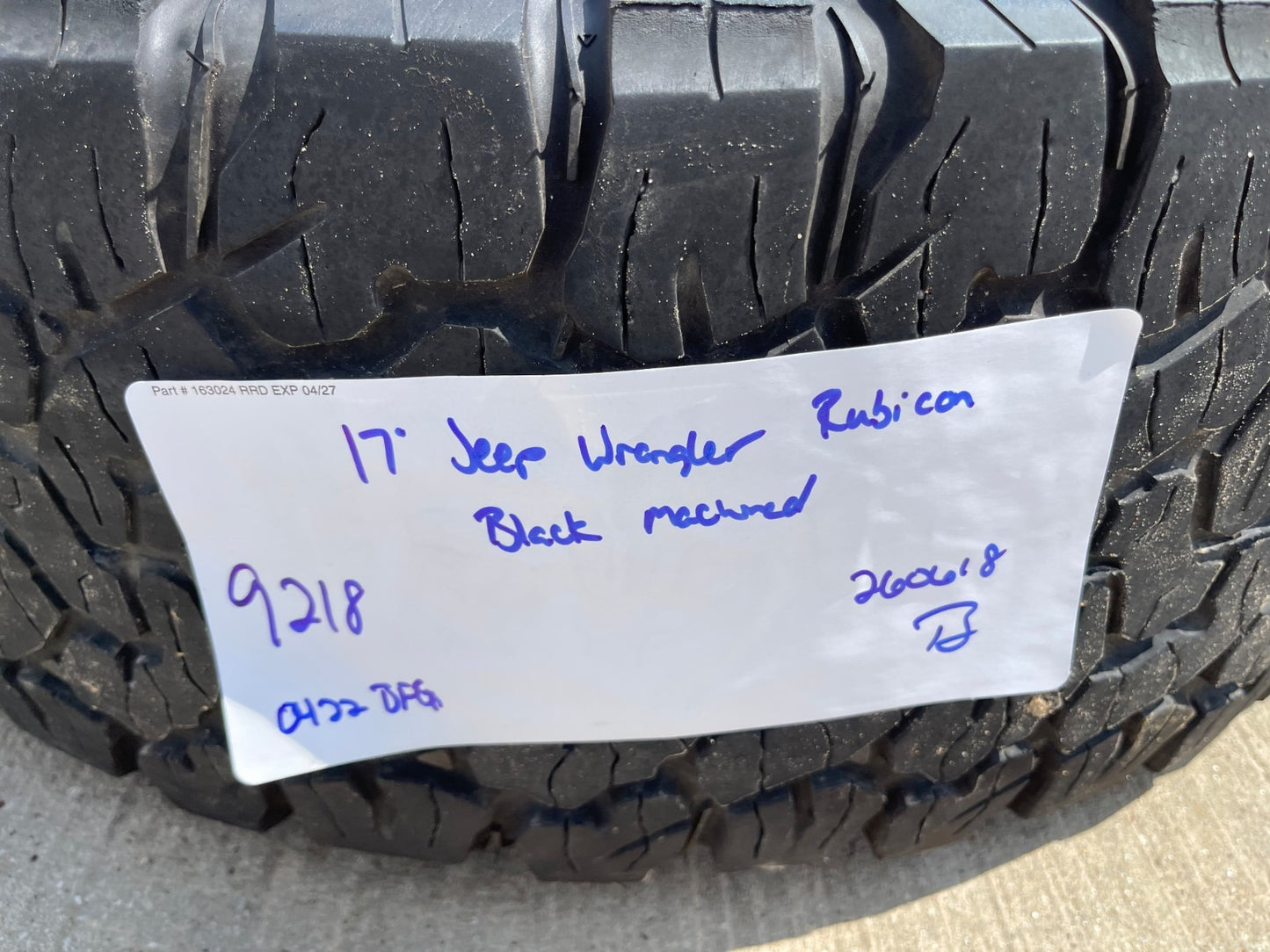 17" Jeep Wrangler Rubicon OEM 9218 wheels rims Gladiator BRIDGESTONE A/T NEW