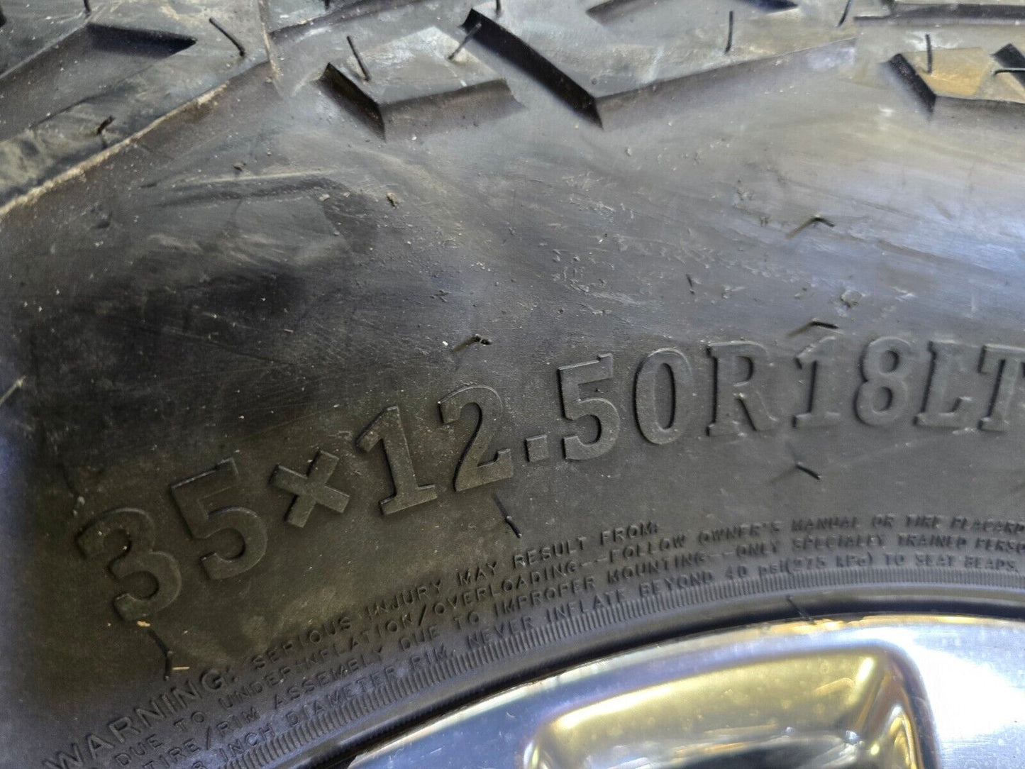 18" Ford F-250 F-350 OEM rims wheels 10290 chrome TREMOR tires 35"