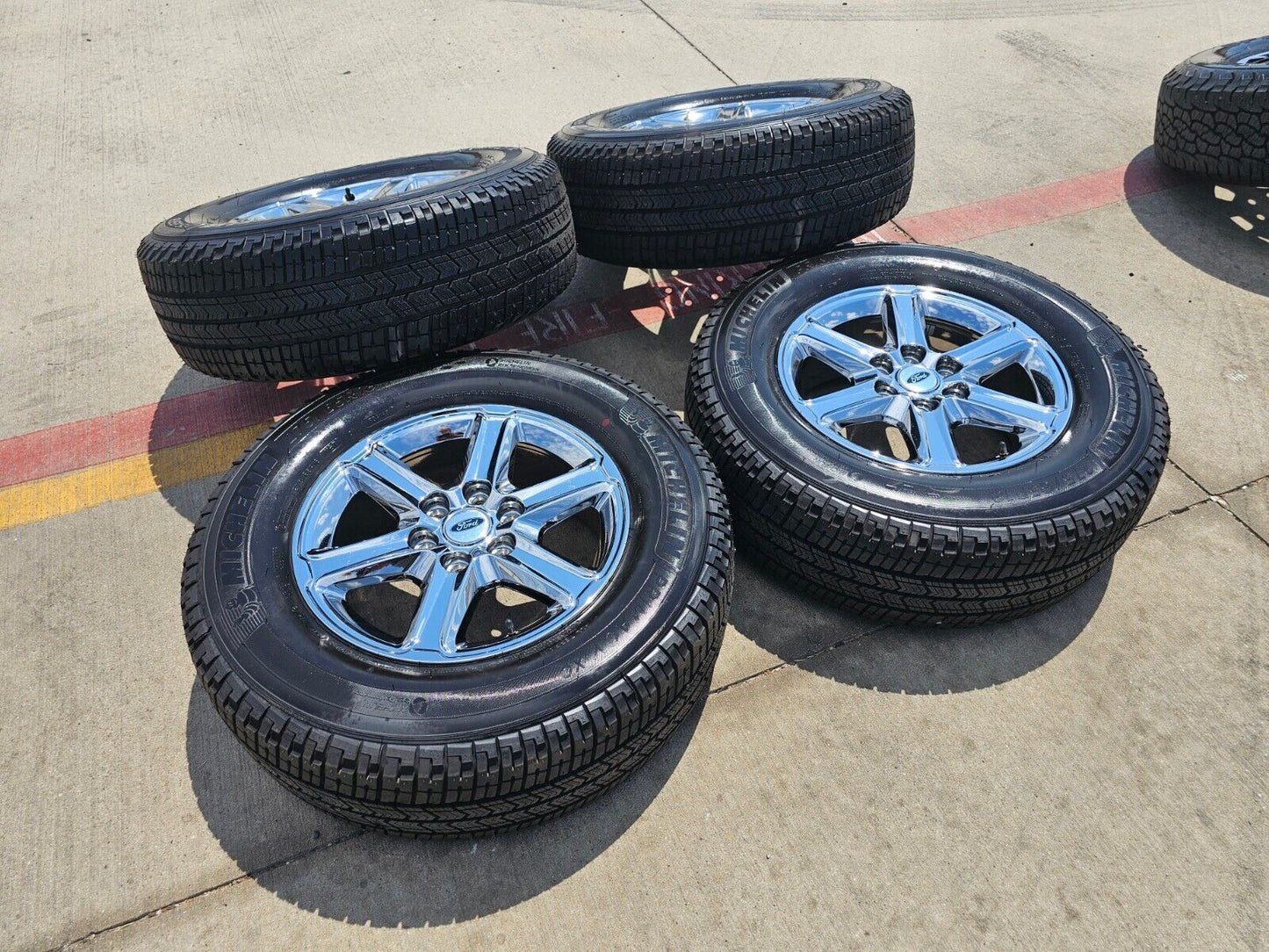18" Ford F-150 Expedition OEM chrome rims wheels tires MICEHLIN 2024 2025 NEW