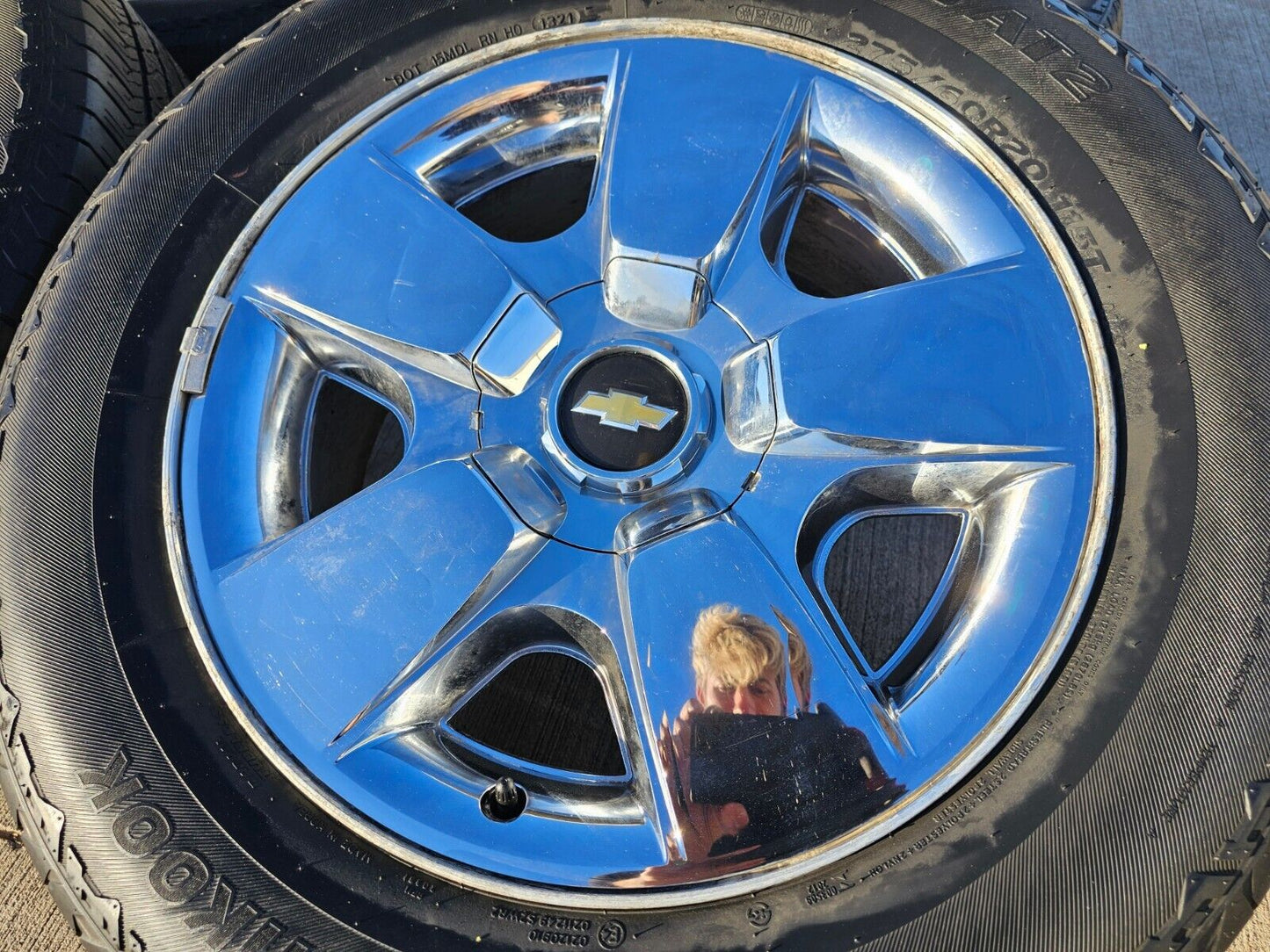 20" Chevy Silverado Tahoe Suburban chrome OEM 5417 wheels rims tires