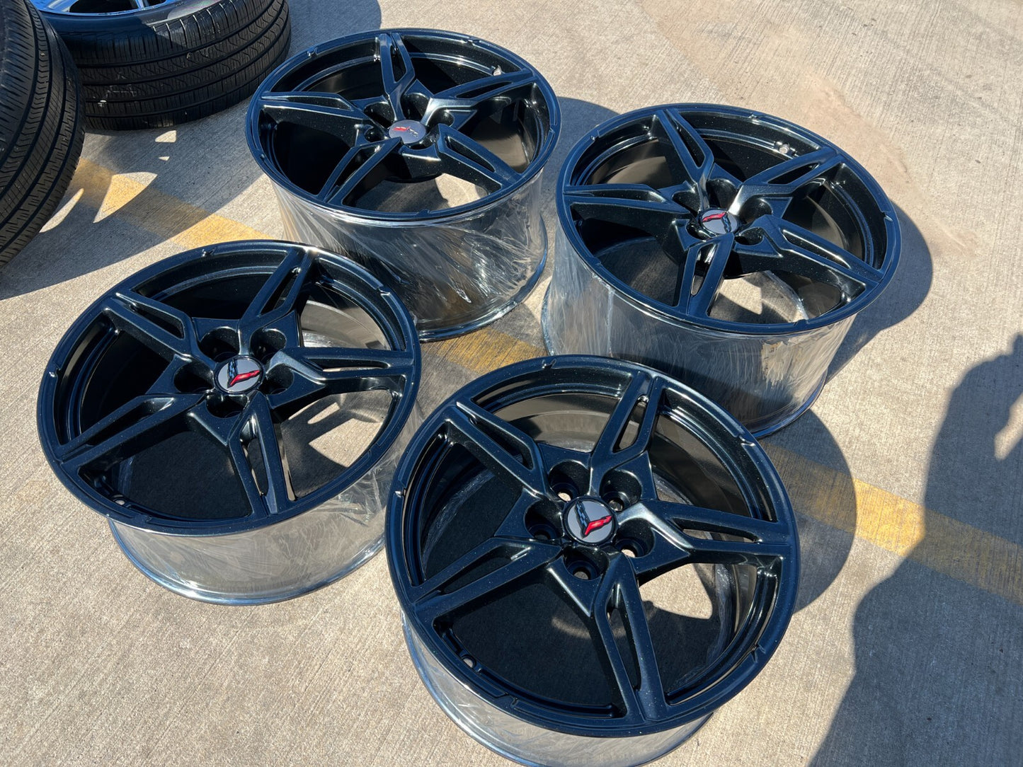 19" + 20" Chevy Corvette C8 OEM wheels rims 14009 200268 2022 2023 2024 2025 NEW