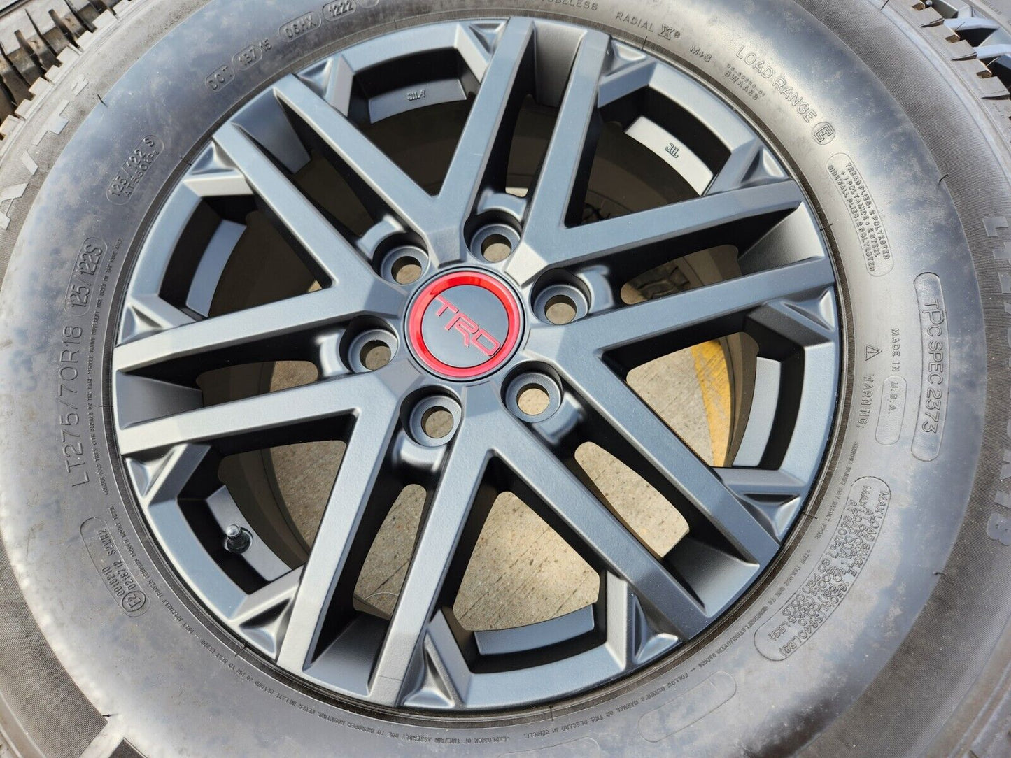 18" Toyota Tundra TRD OEM wheels rims 75281 black Sequoia LX600 tires MICHELIN