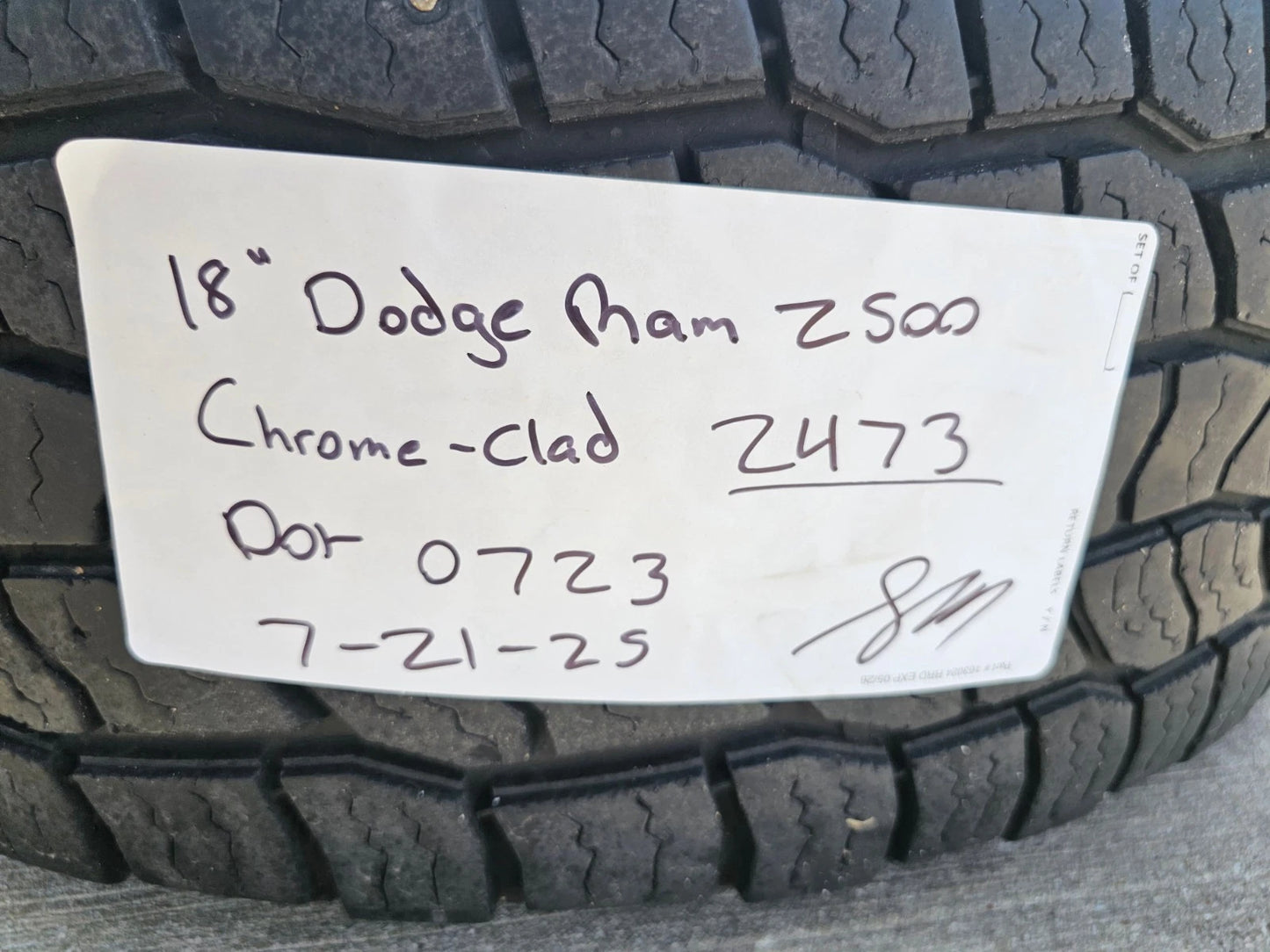 18" Dodge Ram 2500 3500 STEEL chrome OEM 2473 wheels rims tires COOPER