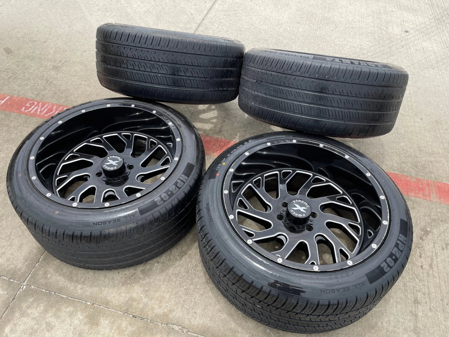 22x12 22" Xtreme Force XF-8 Ford F-150 rims wheels tires Expedition tires 6x135