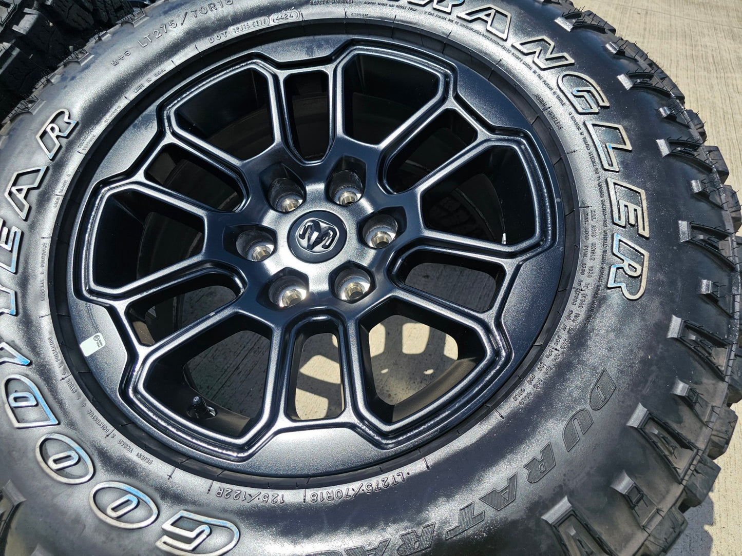 18" Dodge Ram 1500 Rebel Black OEM wheels rims 2023 2024 2025 DURATRAC A/T