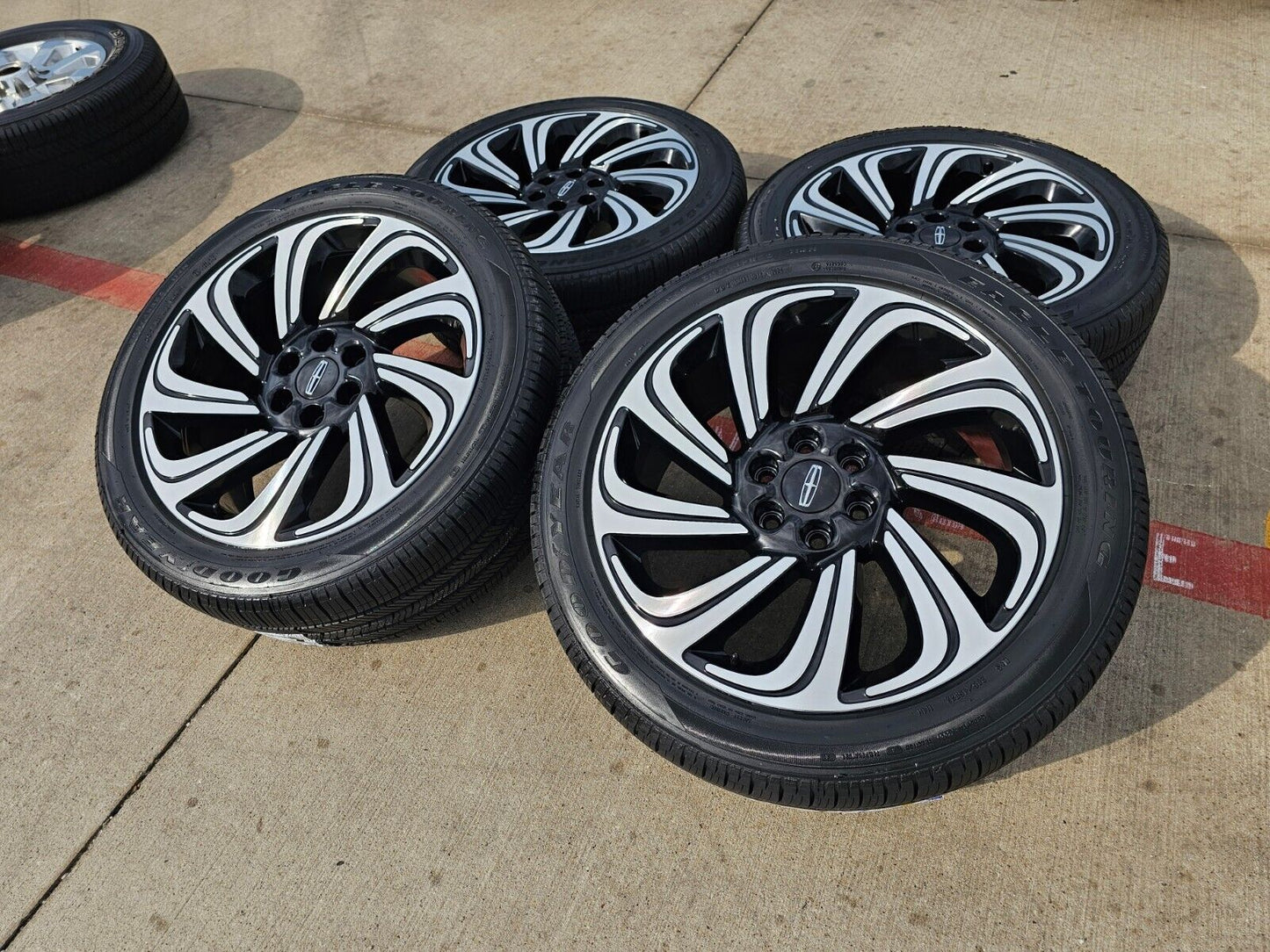 22" Lincoln Navigator OEM rims wheels Black Label tires 10497 2024 2025