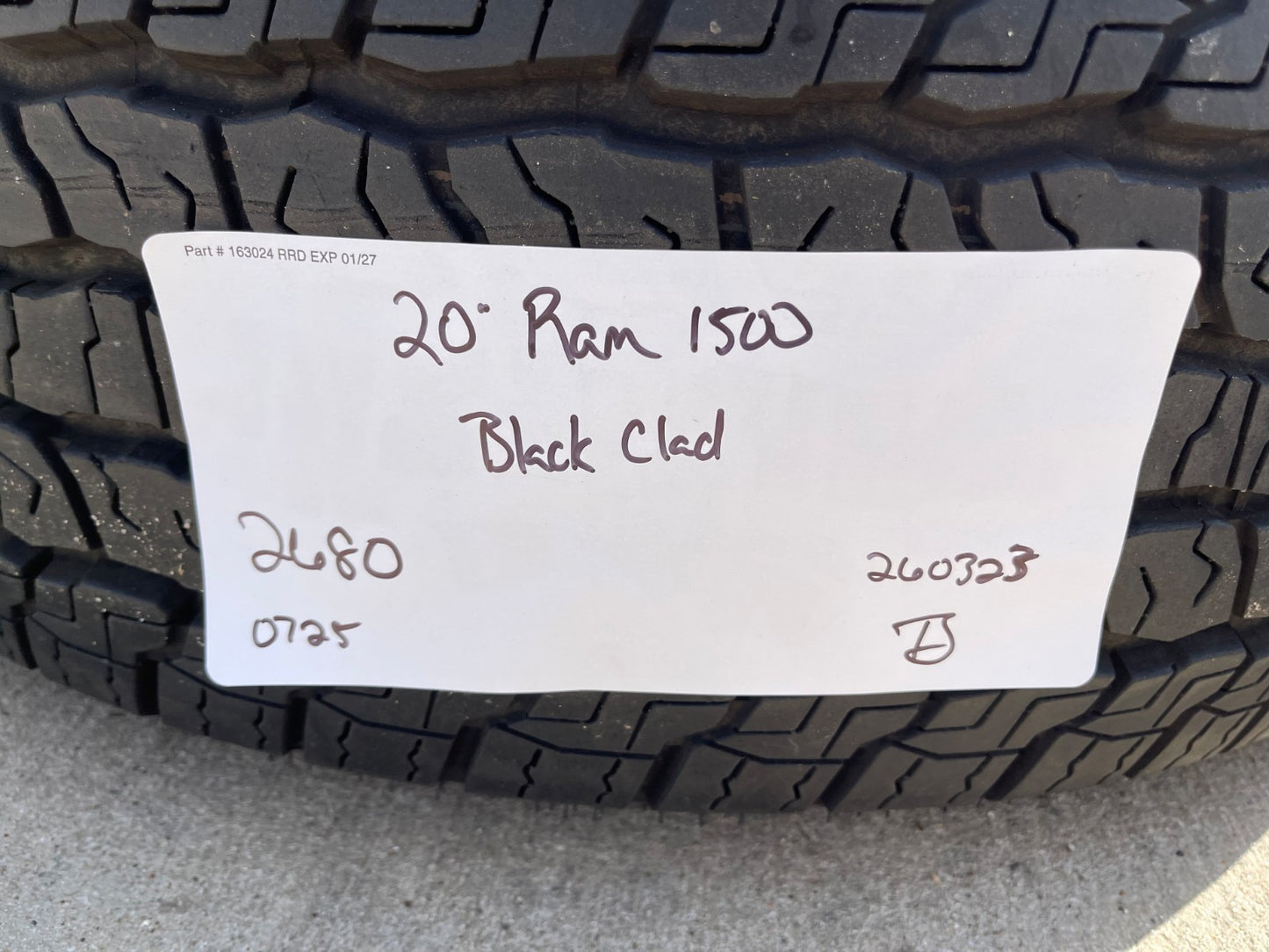 20" Dodge Ram 1500 OEM Laramie Black 2680 wheels rims 2025 2026 GOODYEAR NEW