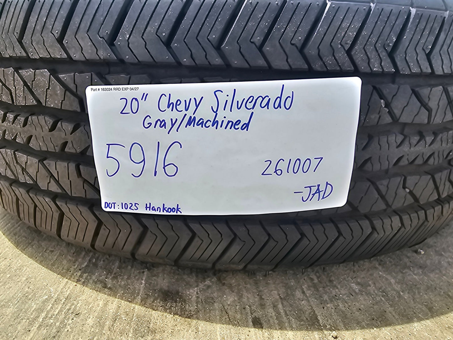 20" Chevy Silverado 1500 Tahoe OEM 5915 5916 wheels rims SET HANKOOK A/T2 NEW