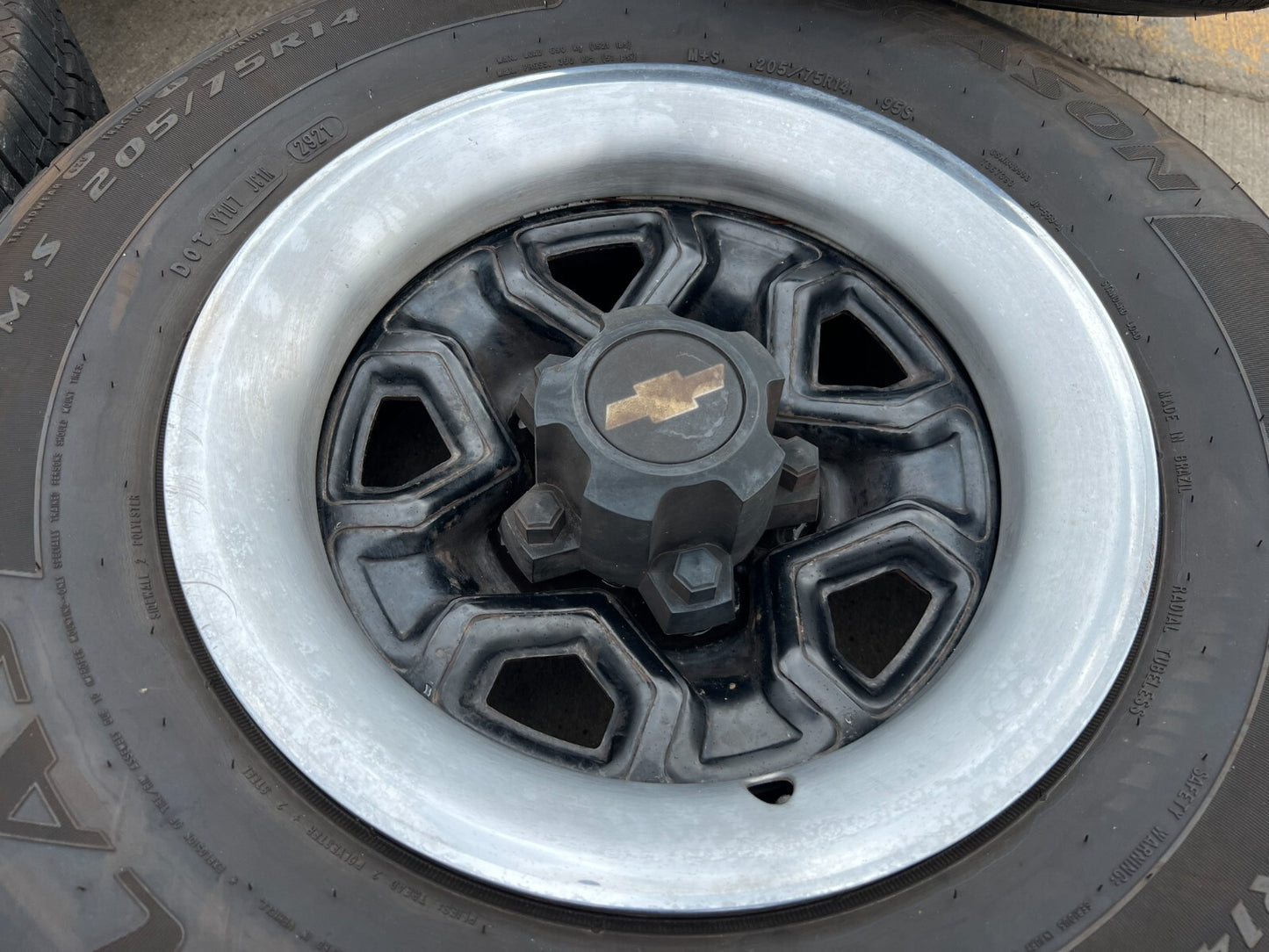 14" Chevy K1500 Blazer Old School Chevy wheels rims GMC tires 5x120 5x4.75