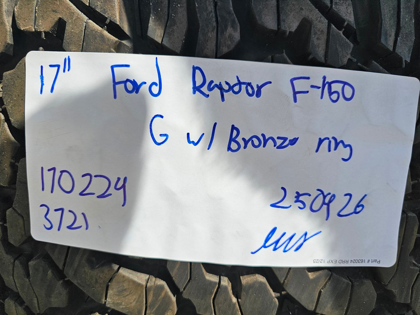 17" Ford F-150 Raptor OEM rims wheels BEADLOCK 96450 Expedition 37" BFG BRONZE